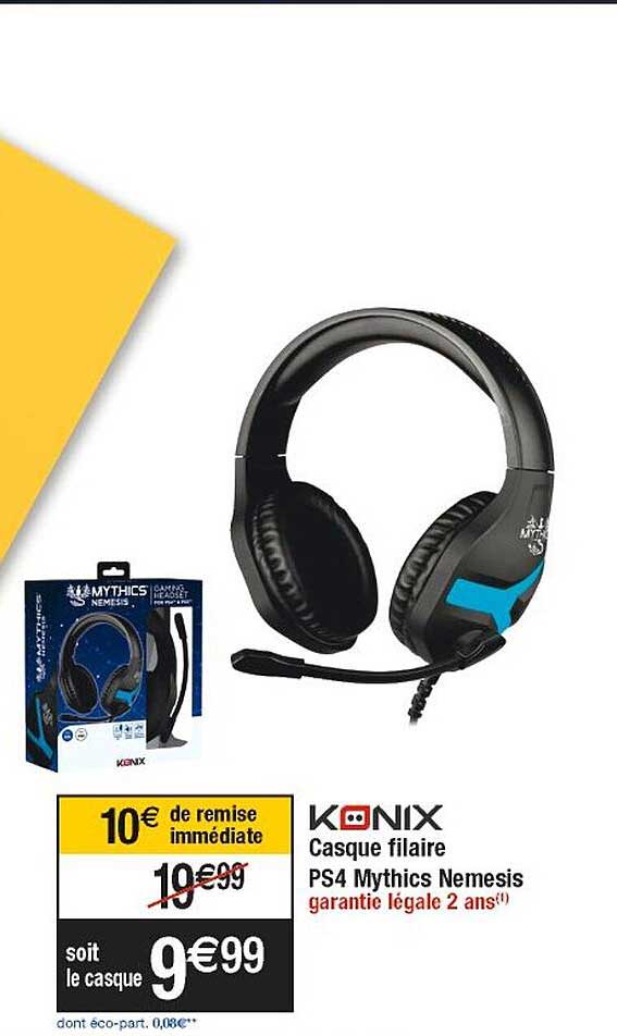casque filaire ps4 mythics nemesis