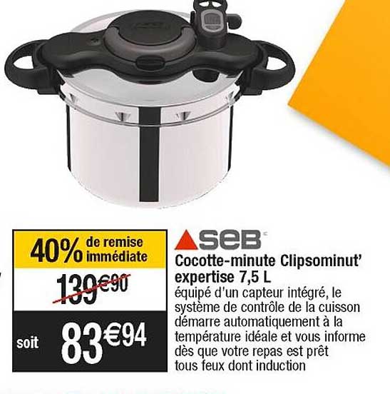 cocotte-minute clipsominut' expertise 7,5 l seb
