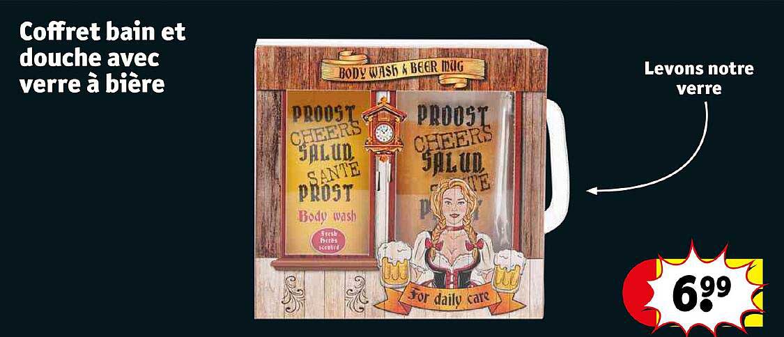 Coffret Bain Et Douche Avec Verre à Bière