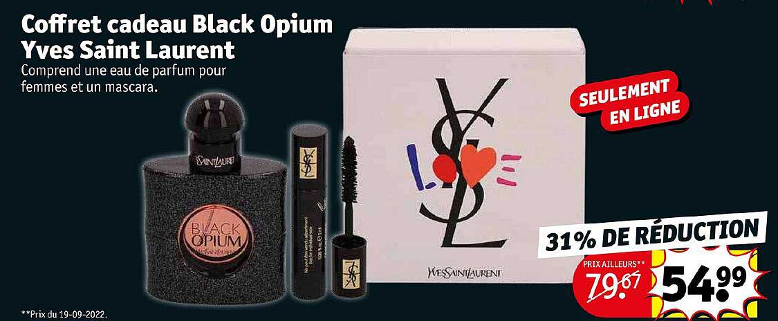 coffret cadeau black opium yves saint laurent