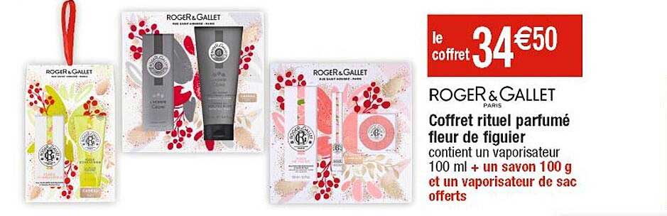 Coffret Rituel Parfumé Fleur De Figuier Roger & Gallet Paris