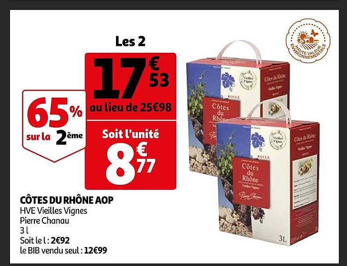 côtes du rhône aop hve vieilles vignes pierre chanau