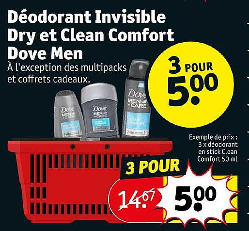 Déodorant Invisible Dry Et Clean Comfort Dove Men