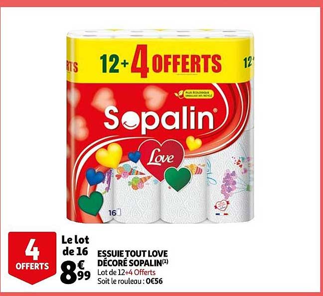 essuie tout love décoré sopalin