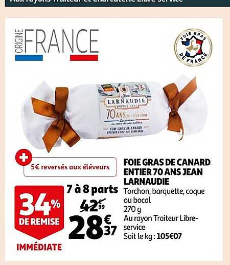 Foie Gras De Canard Entier 70 Ans Jean Larnaudie