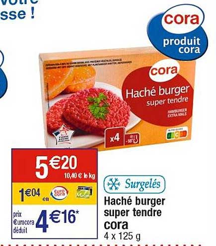 Haché Burger Super Tendre Cora