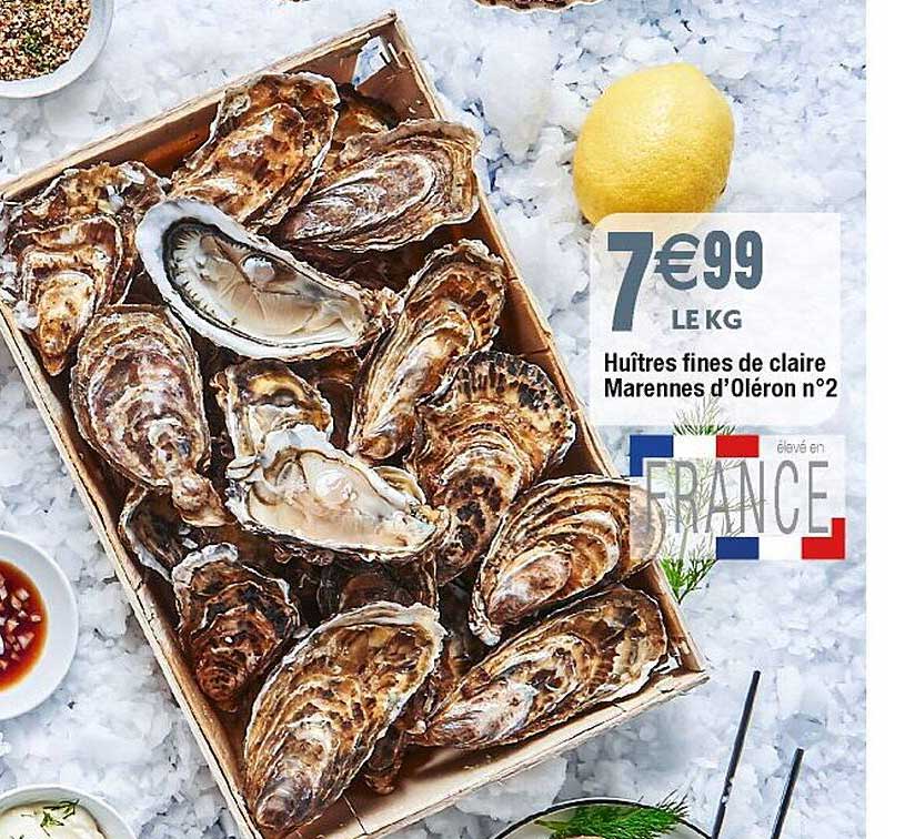 huîtres fines de claire marennes d'oléron n°2