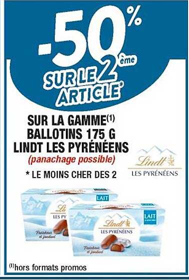 la gamme ballotins 175 g lindt les pyrénéens