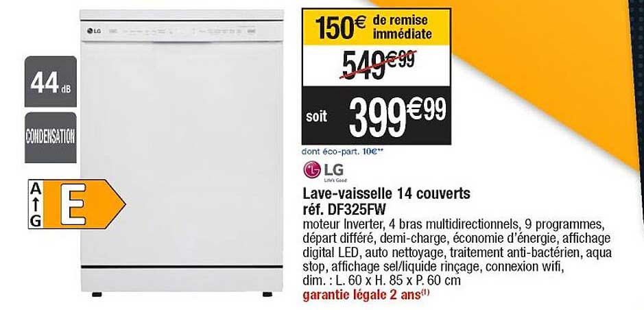 lave-vaisselle 14 couverts lg