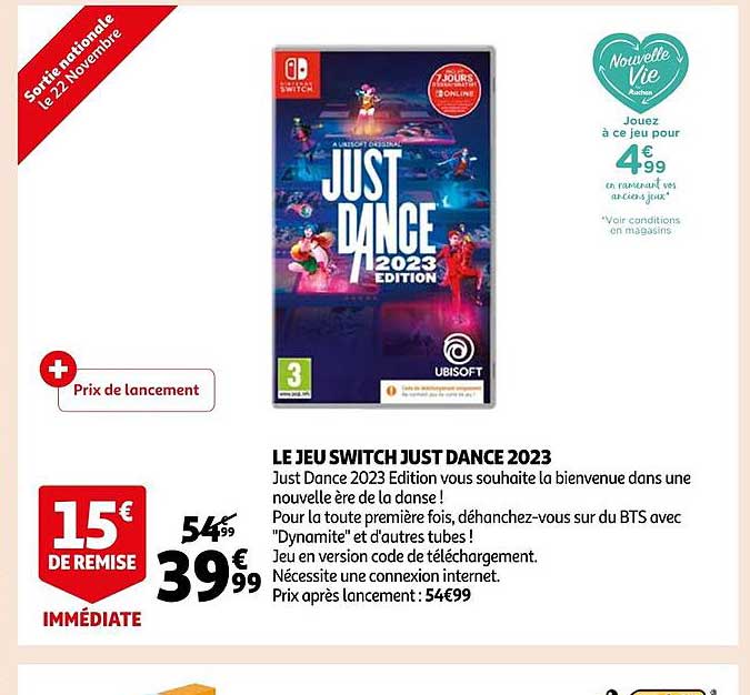 le jeu switch just dance 2023