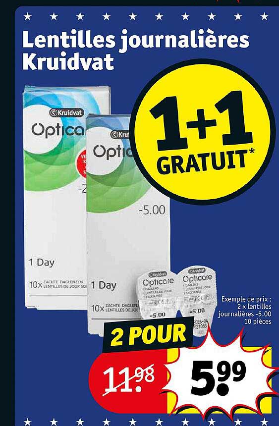 lentilles journalières kruidvat