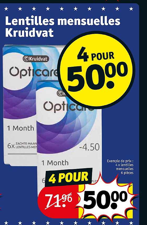 lentilles mensuelles kruidvat