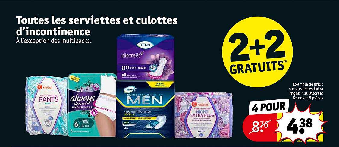 les serviettes et culottes d'incontinence