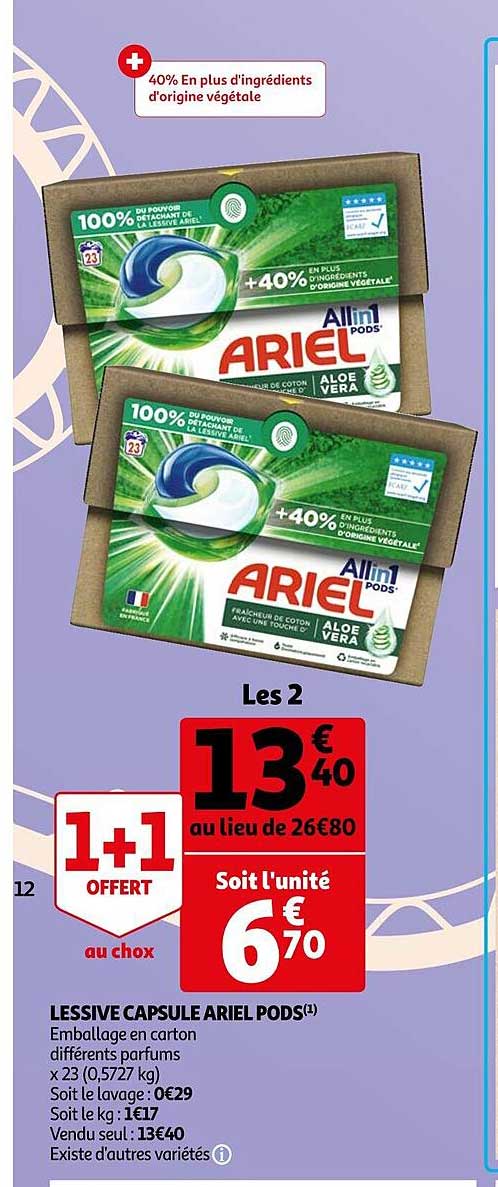 Lessive Capsules Ariel Pods