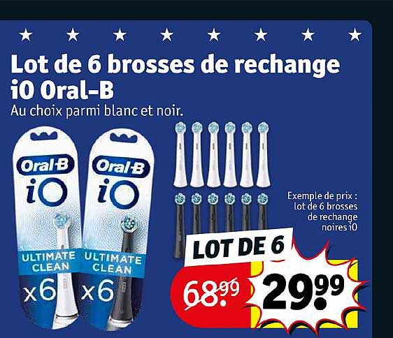 lot de 6 brosses de rechange i0 oral-b
