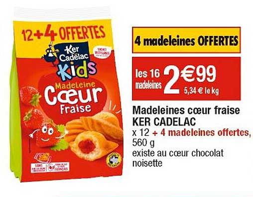 madeleines coeur fraise ker cadelac