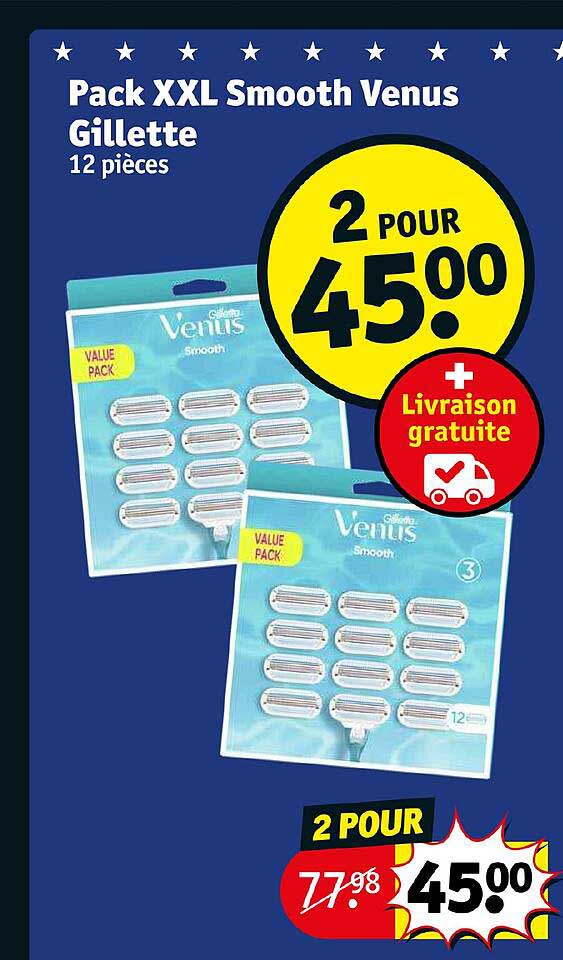pack xxl smooth venus gillette