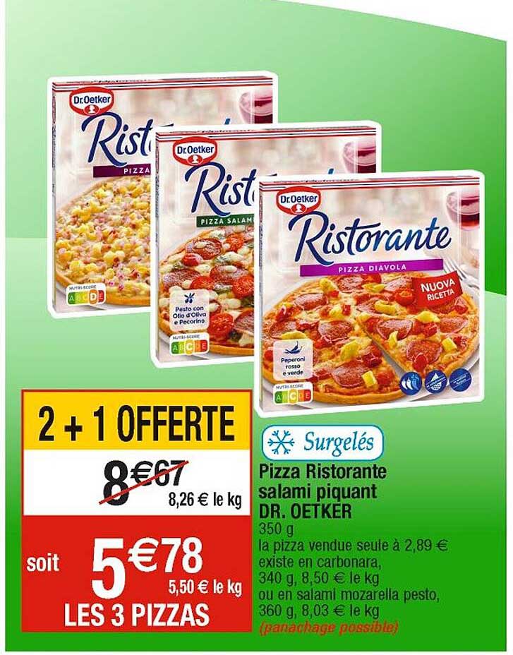 pizza ristorante salami piquant dr. oetker
