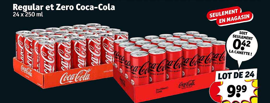 regular et zéro coca-cola