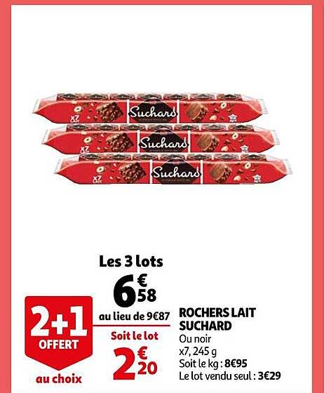 Rochers Lait Suchard