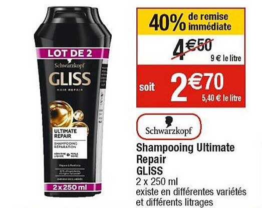 Shampooing Ultimate Repair Gliss