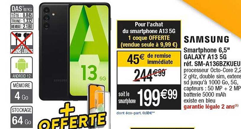 smartphone 6,5" samsung galaxy a13 5g