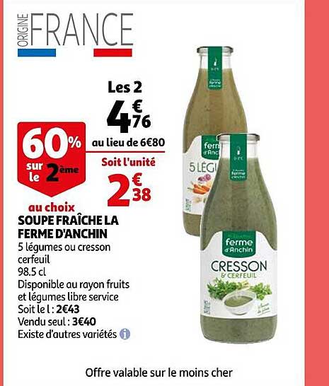 soupe fraîche la ferme d'anchin