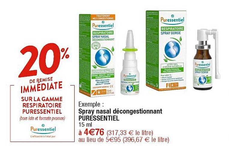 spray nasal décongestionnant puressentiel