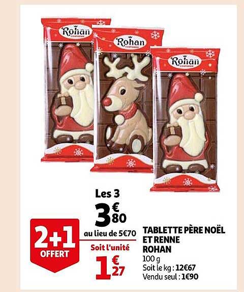 tablette père noël et renne rohan