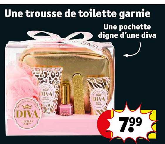 une trousse de toilette garnie diva luxury gift