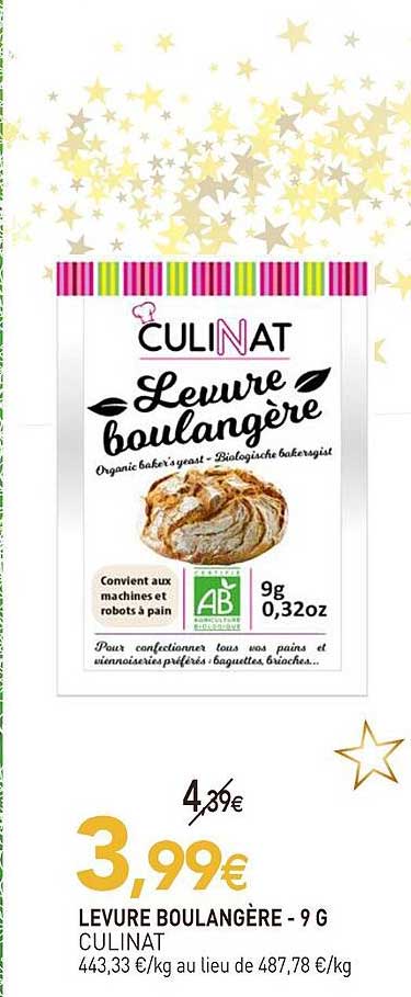 levure boulangère culinat - 9 g