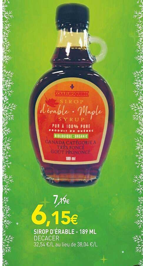 sirop d'érable decacer - 189 ml