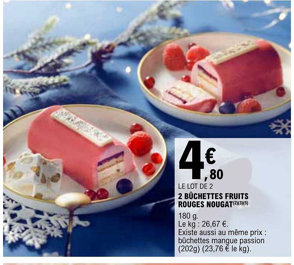 2 Bûchettes Fruits Rouges Nougat