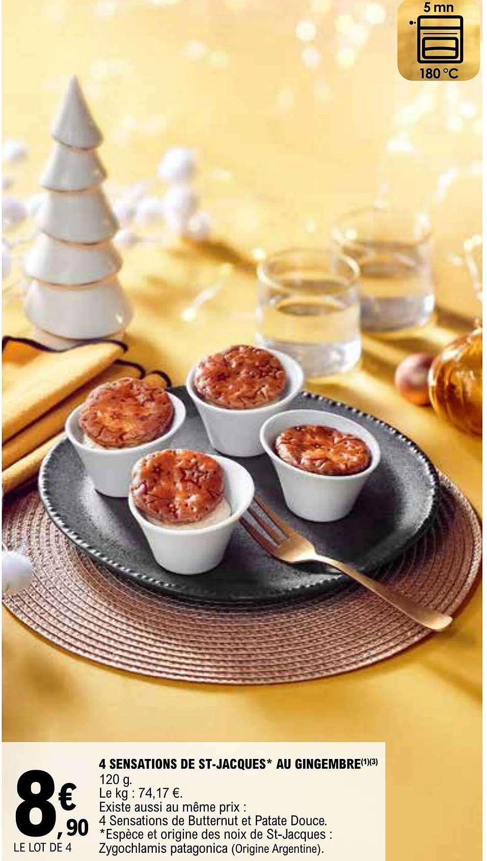 4 sensations de st-jacques au gingembre