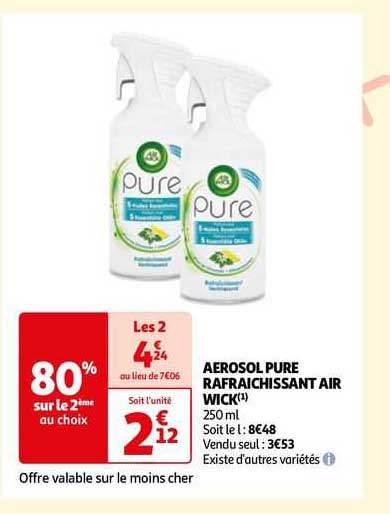 Aérosol Pure Rafraîchissant Air Wick
