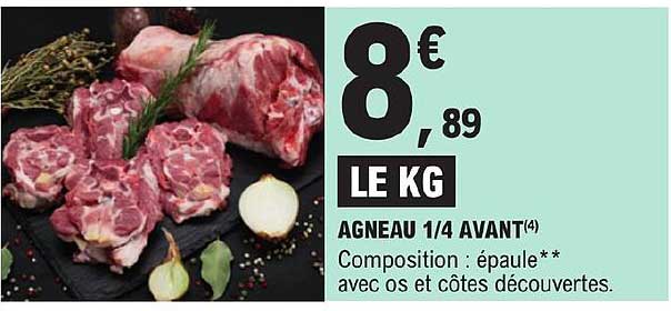 agneau 1/4 avant
