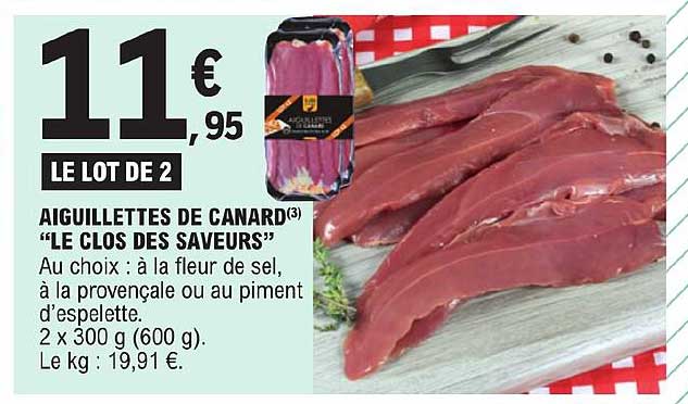 aiguillettes de canard "le clos des saveurs"