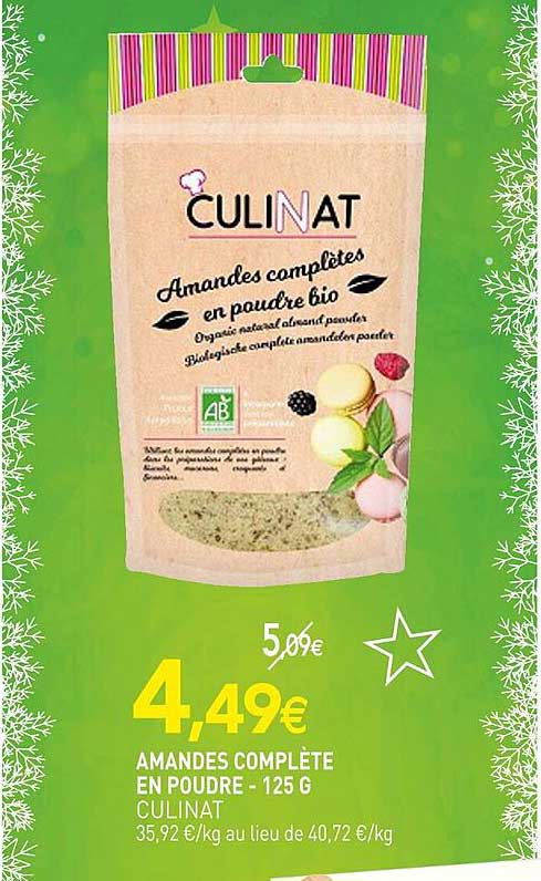 amandes complète en poudre culinat - 125 g