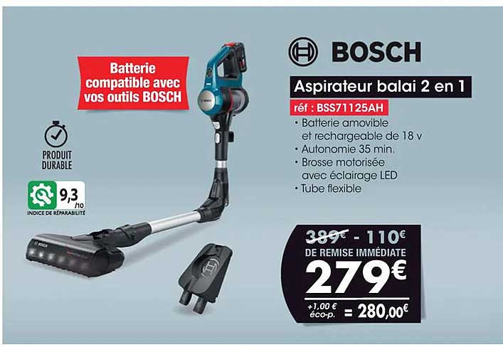 Aspirateur Balai 2 En 1 Bosch