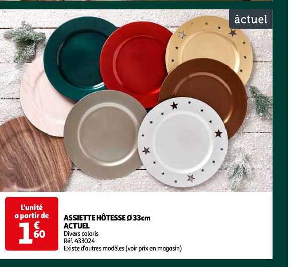 assiette hôtesse ø 33 cm actuel