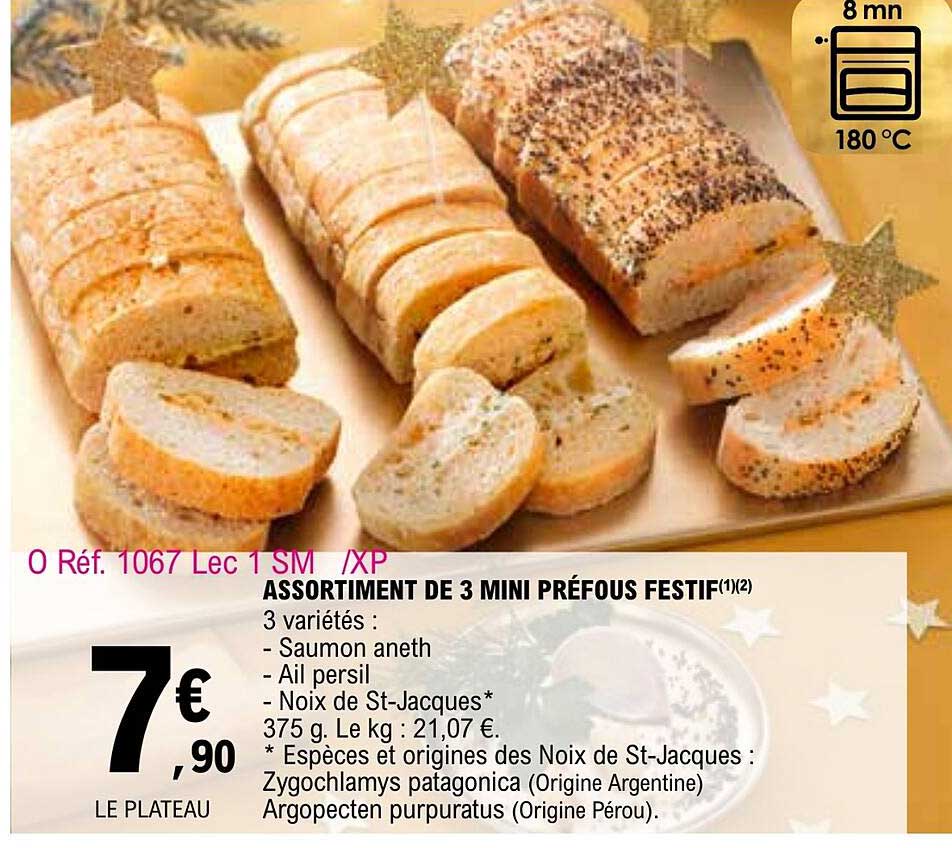 assortiment de 3 mini préfous festif