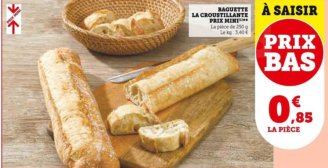 baguette la croustillante prix mini