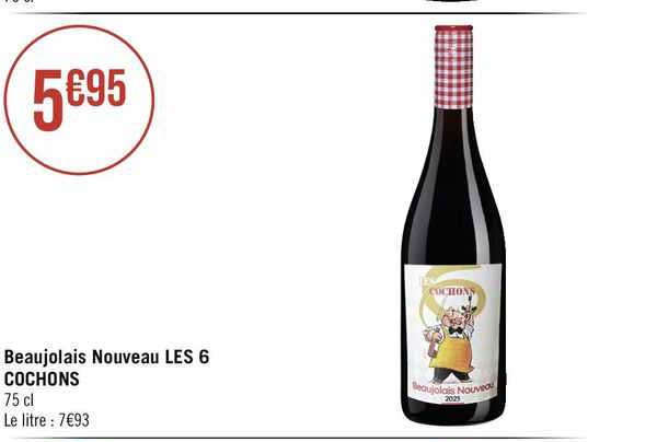 beaujolais nouveau les 6 cochons