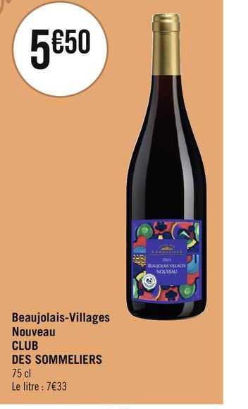 beaujolais-villages nouveau club des sommeliers