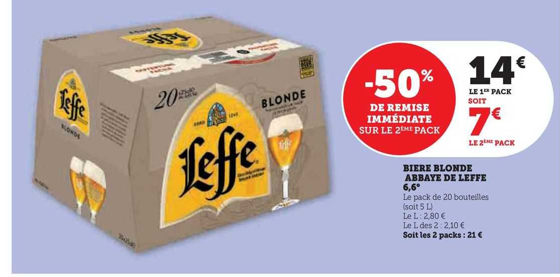 Bière Blonde Abbaye De Leffe 6,6°