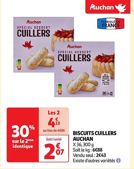 biscuits cuillers auchan