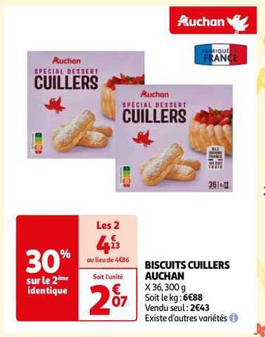 biscuits cuillers auchan