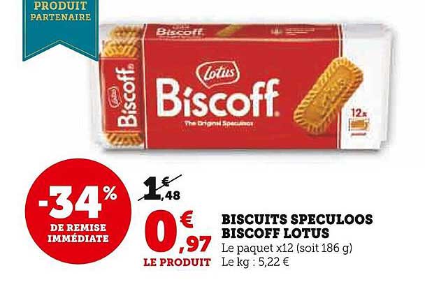 Biscuits Spéculoos Biscoff Lotus