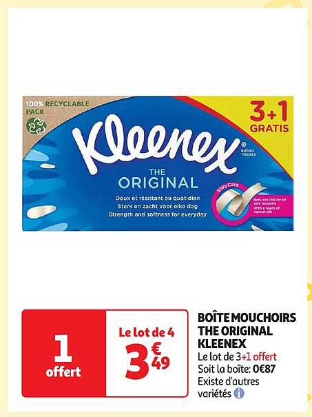 Boîte Mouchoirs The Original Kleenex
