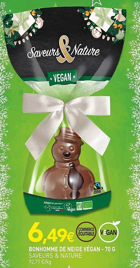 bonhomme de neige végan saveurs & nature - 70 g